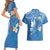 Polynesia Diabetes Awareness Month Couples Matching Short Sleeve Bodycon Dress and Hawaiian Shirt In November We Wear Blue