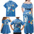 Polynesia Diabetes Awareness Month Family Matching Off Shoulder Maxi Dress and Hawaiian Shirt In November We Wear Blue