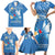 Polynesia Diabetes Awareness Month Family Matching Short Sleeve Bodycon Dress and Hawaiian Shirt In November We Wear Blue