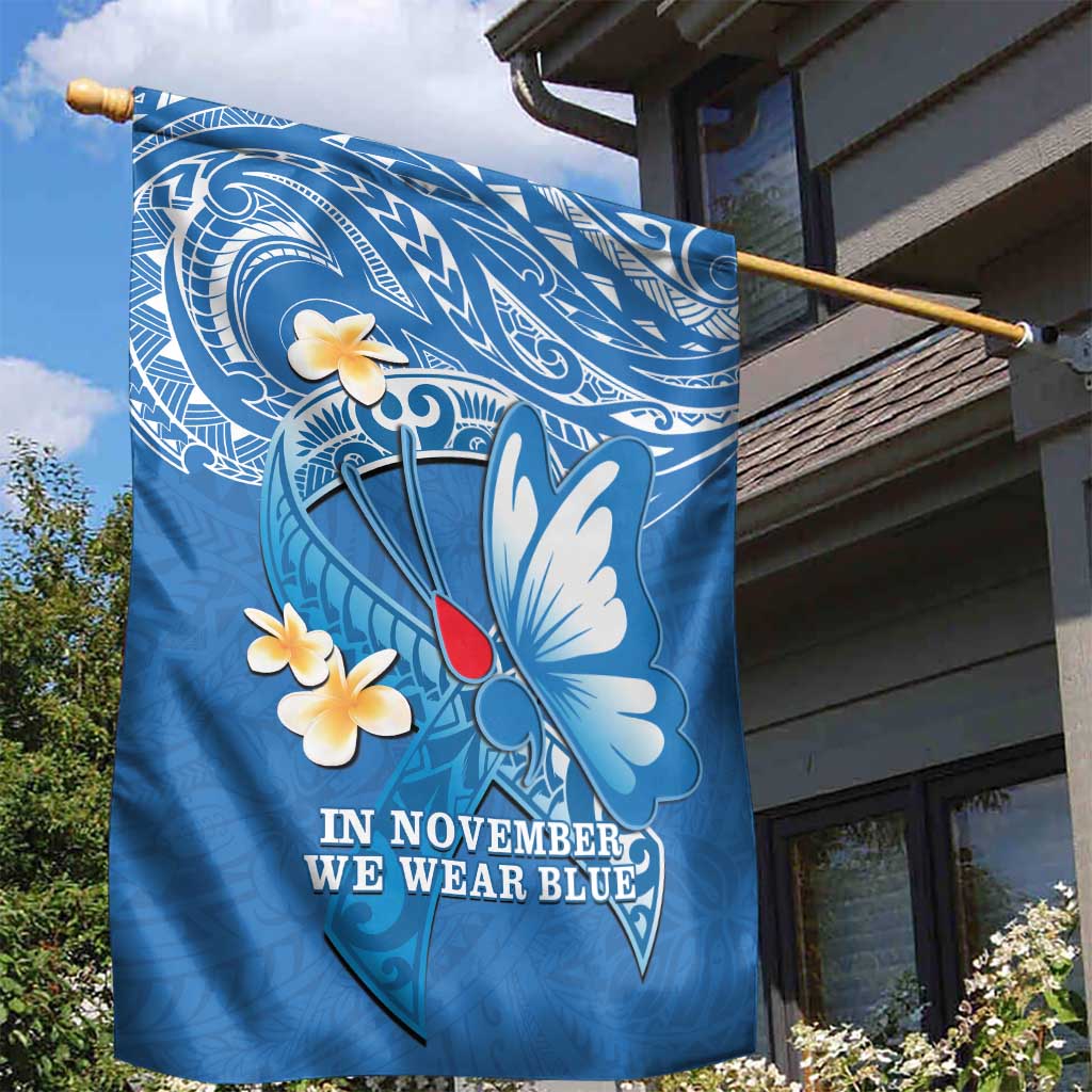 Polynesia Diabetes Awareness Month Garden Flag In November We Wear Blue LT14 - Polynesian Pride
