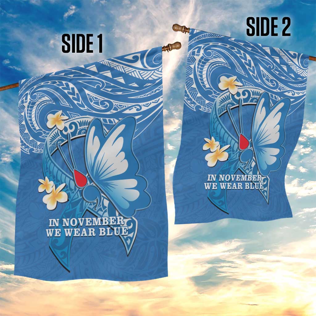 Polynesia Diabetes Awareness Month Garden Flag In November We Wear Blue LT14 - Polynesian Pride