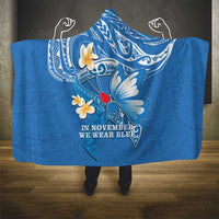Polynesia Diabetes Awareness Month Hooded Blanket In November We Wear Blue LT14 - Polynesian Pride