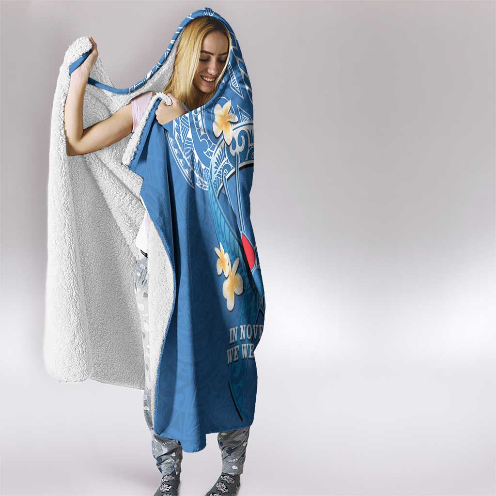 Polynesia Diabetes Awareness Month Hooded Blanket In November We Wear Blue LT14 - Polynesian Pride