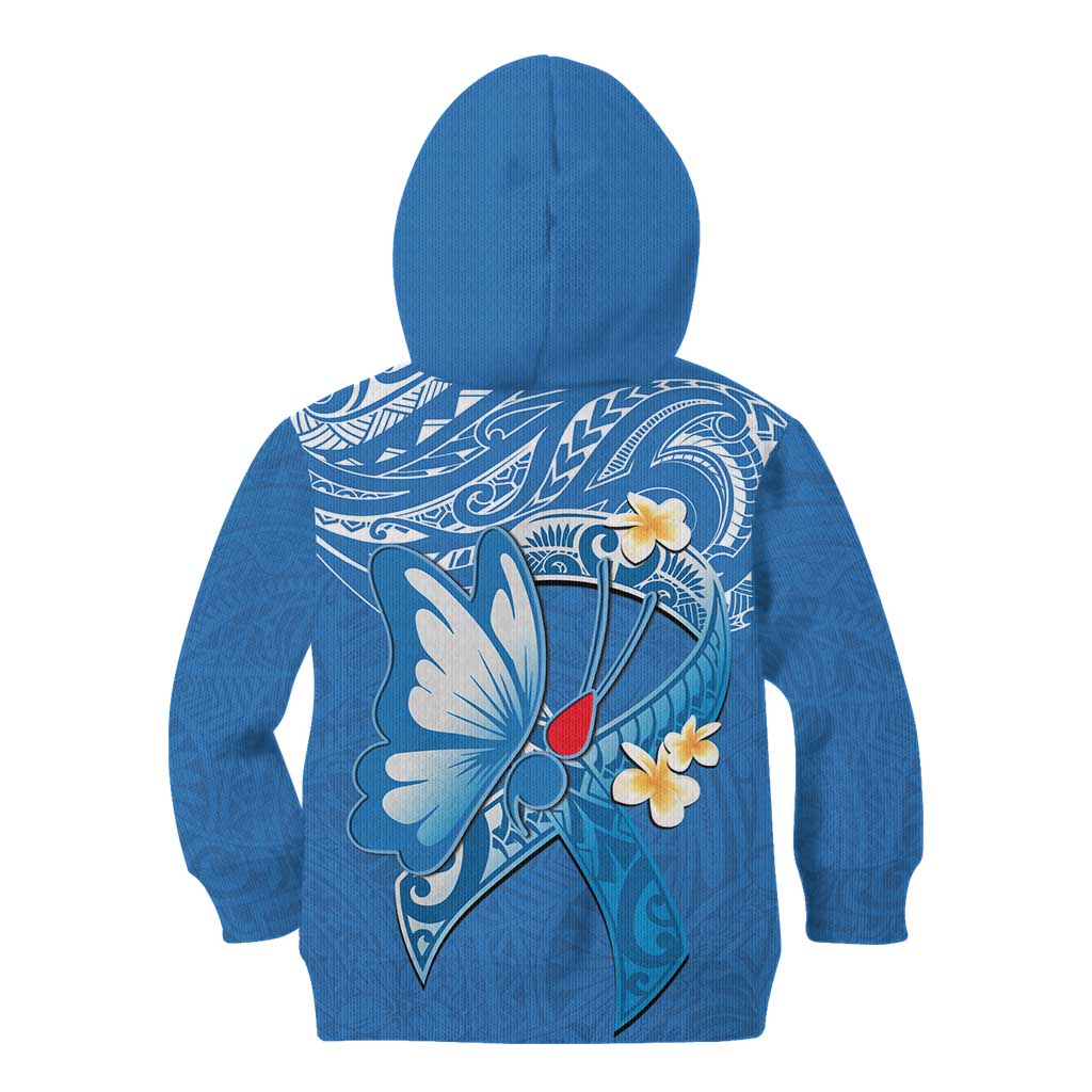 Polynesia Diabetes Awareness Month Kid Hoodie In November We Wear Blue