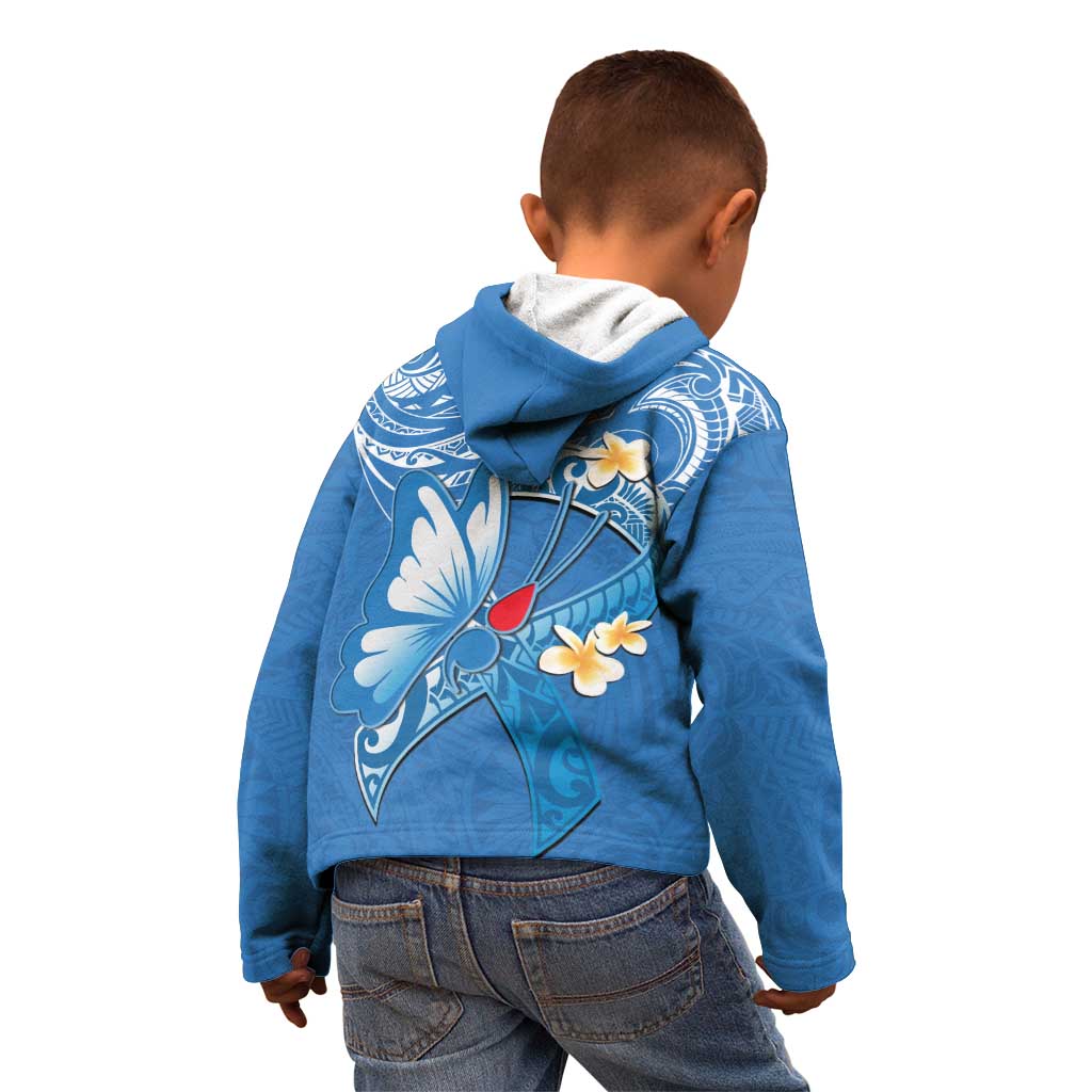 Polynesia Diabetes Awareness Month Kid Hoodie In November We Wear Blue
