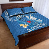 Polynesia Diabetes Awareness Month Quilt Bed Set In November We Wear Blue LT14 - Polynesian Pride