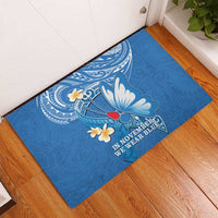 Polynesia Diabetes Awareness Month Rubber Doormat In November We Wear Blue LT14 - Polynesian Pride