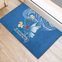 Polynesia Diabetes Awareness Month Rubber Doormat In November We Wear Blue LT14 - Polynesian Pride