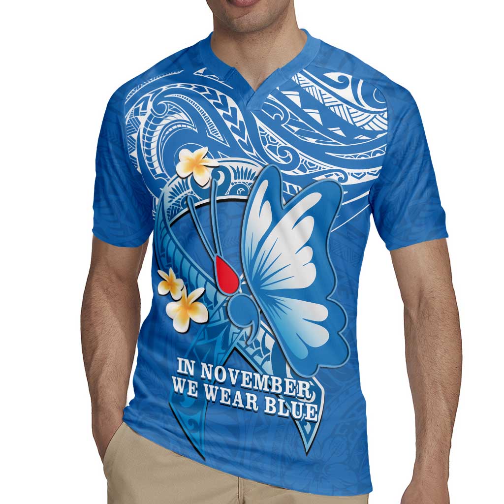 Polynesia Diabetes Awareness Month Rugby Jersey In November We Wear Blue