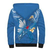Polynesia Diabetes Awareness Month Sherpa Hoodie In November We Wear Blue LT14 - Polynesian Pride