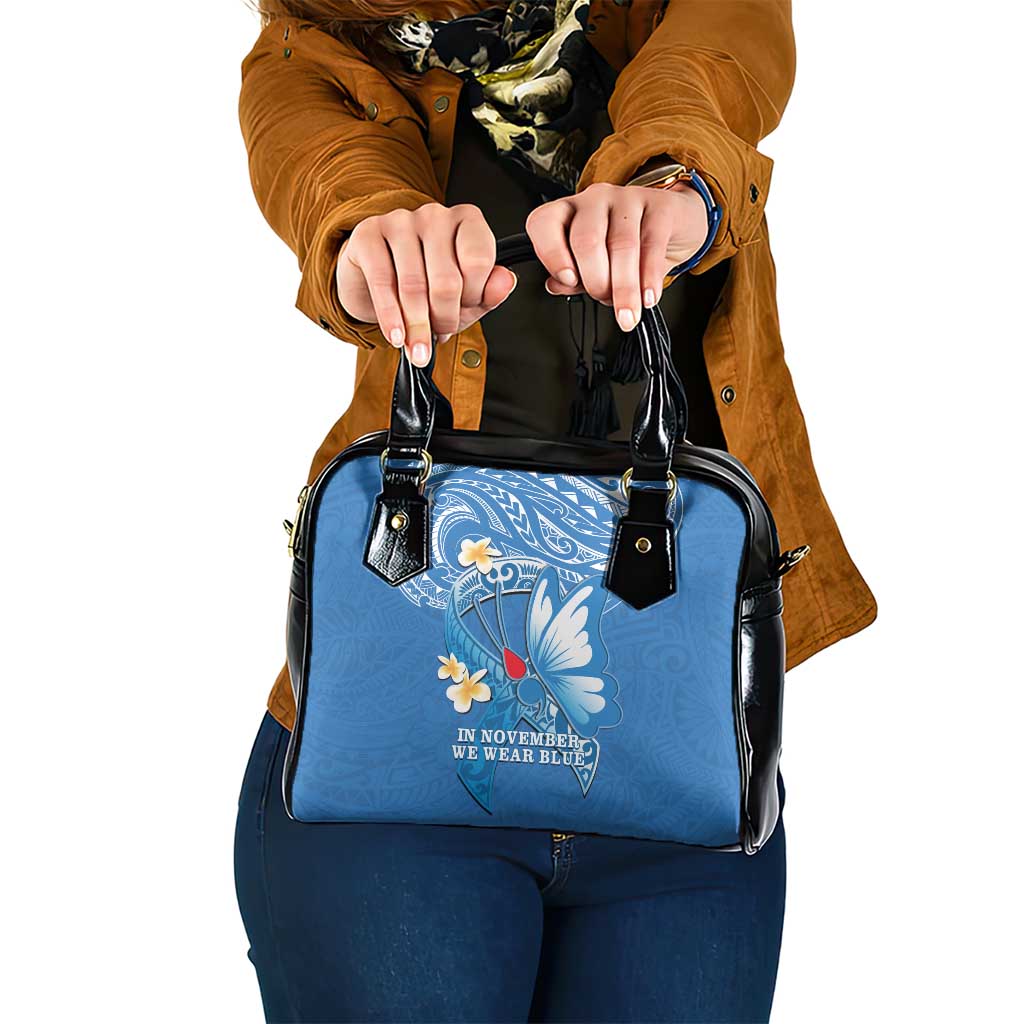 Polynesia Diabetes Awareness Month Shoulder Handbag In November We Wear Blue