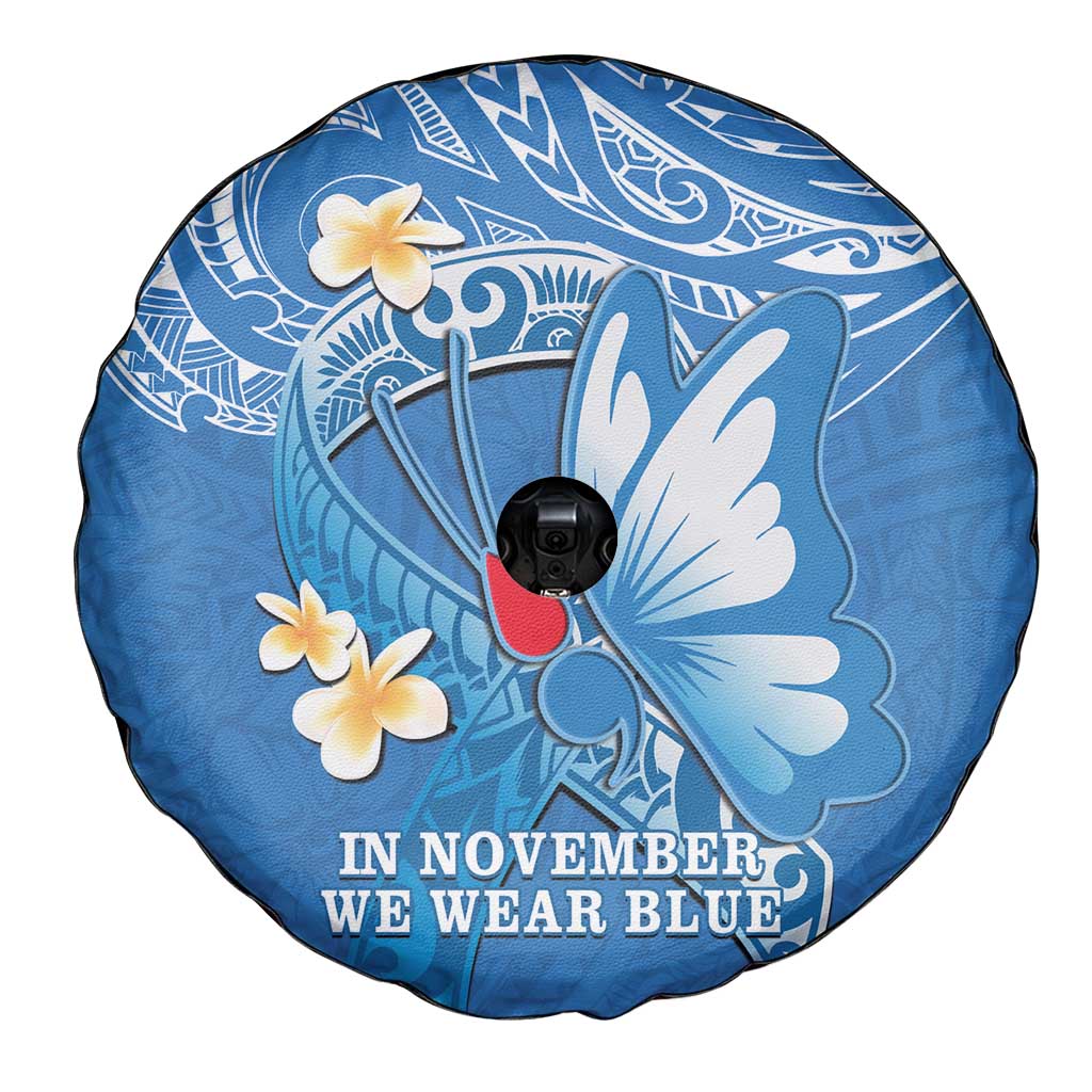 Polynesia Diabetes Awareness Month Spare Tire Cover In November We Wear Blue LT14 - Polynesian Pride