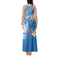Polynesia Diabetes Awareness Month Tank Maxi Dress In November We Wear Blue LT14 - Polynesian Pride