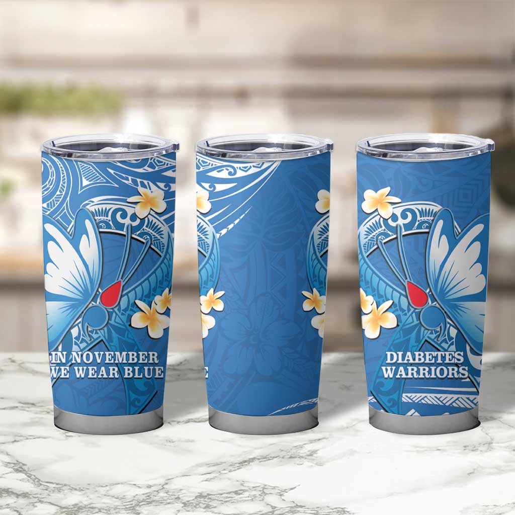 Polynesia Diabetes Awareness Month Tumbler Cup In November We Wear Blue LT14 - Polynesian Pride