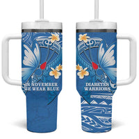 Polynesia Diabetes Awareness Month Tumbler With Handle In November We Wear Blue LT14 One Size: 40 oz Blue - Polynesian Pride