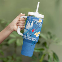 Polynesia Diabetes Awareness Month Tumbler With Handle In November We Wear Blue LT14 - Polynesian Pride