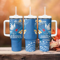 Polynesia Diabetes Awareness Month Tumbler With Handle In November We Wear Blue LT14 - Polynesian Pride