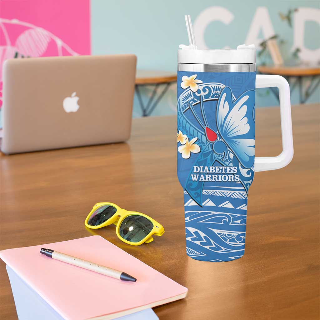 Polynesia Diabetes Awareness Month Tumbler With Handle In November We Wear Blue LT14 - Polynesian Pride