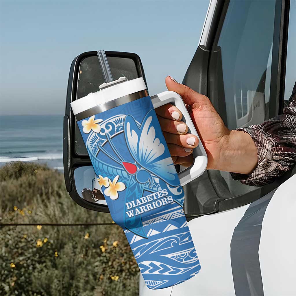Polynesia Diabetes Awareness Month Tumbler With Handle In November We Wear Blue LT14 - Polynesian Pride