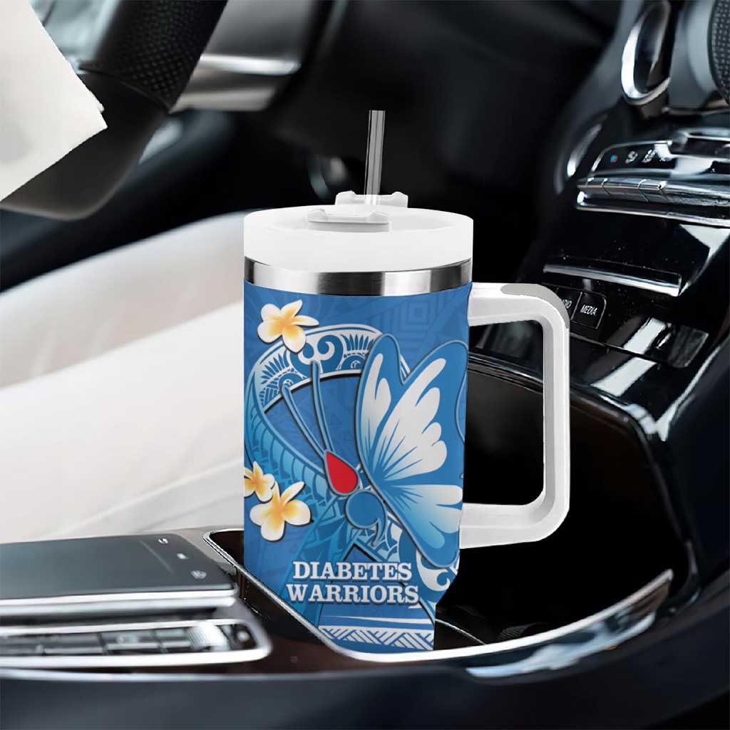 Polynesia Diabetes Awareness Month Tumbler With Handle In November We Wear Blue LT14 - Polynesian Pride
