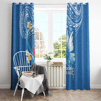 Polynesia Diabetes Awareness Month Window Curtain In November We Wear Blue LT14 - Polynesian Pride
