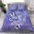 Polynesia Stomach Cancer Awareness Bedding Set Periwinkle Ribbon Brave Strong!