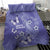 Polynesia Stomach Cancer Awareness Bedding Set Periwinkle Ribbon Brave Strong!