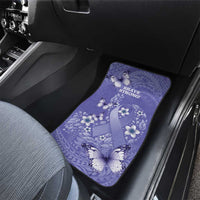 Polynesia Stomach Cancer Awareness Car Mats Periwinkle Ribbon Brave Strong! LT14 - Polynesian Pride
