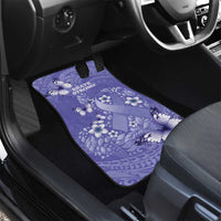 Polynesia Stomach Cancer Awareness Car Mats Periwinkle Ribbon Brave Strong! LT14 - Polynesian Pride