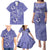 Polynesia Stomach Cancer Awareness Family Matching Puletasi and Hawaiian Shirt Periwinkle Ribbon Brave Strong!