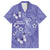 Polynesia Stomach Cancer Awareness Family Matching Short Sleeve Bodycon Dress and Hawaiian Shirt Periwinkle Ribbon Brave Strong!