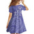 Polynesia Stomach Cancer Awareness Family Matching Summer Maxi Dress and Hawaiian Shirt Periwinkle Ribbon Brave Strong!