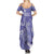 Polynesia Stomach Cancer Awareness Family Matching Summer Maxi Dress and Hawaiian Shirt Periwinkle Ribbon Brave Strong!