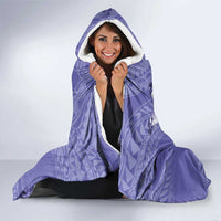 Polynesia Stomach Cancer Awareness Hooded Blanket Periwinkle Ribbon Brave Strong! LT14 - Polynesian Pride