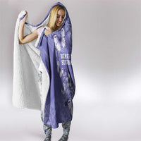 Polynesia Stomach Cancer Awareness Hooded Blanket Periwinkle Ribbon Brave Strong! LT14 - Polynesian Pride