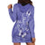 Polynesia Stomach Cancer Awareness Hoodie Dress Periwinkle Ribbon Brave Strong!