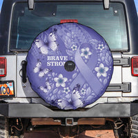 Polynesia Stomach Cancer Awareness Spare Tire Cover Periwinkle Ribbon Brave Strong! LT14 Periwinkle - Polynesian Pride