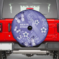Polynesia Stomach Cancer Awareness Spare Tire Cover Periwinkle Ribbon Brave Strong! LT14 - Polynesian Pride