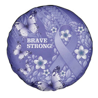 Polynesia Stomach Cancer Awareness Spare Tire Cover Periwinkle Ribbon Brave Strong! LT14 - Polynesian Pride