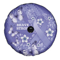 Polynesia Stomach Cancer Awareness Spare Tire Cover Periwinkle Ribbon Brave Strong! LT14 - Polynesian Pride