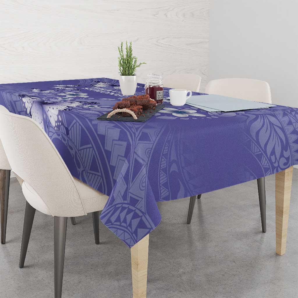 Polynesia Stomach Cancer Awareness Tablecloth Periwinkle Ribbon Brave Strong! LT14 - Polynesian Pride