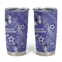 Polynesia Stomach Cancer Awareness Tumbler Cup Periwinkle Ribbon Brave Strong! LT14 Periwinkle - Polynesian Pride