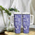 Polynesia Stomach Cancer Awareness Tumbler With Handle Periwinkle Ribbon Brave Strong!