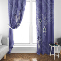 Polynesia Stomach Cancer Awareness Window Curtain Periwinkle Ribbon Brave Strong! LT14 - Polynesian Pride