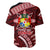 Malo e lelei Tonga Baseball Jersey Tongan Ngatu Pattern Red Version LT14 - Polynesian Pride