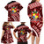 Malo e lelei Tonga Family Matching Long Sleeve Bodycon Dress and Hawaiian Shirt Tongan Ngatu Pattern Red Version LT14 - Polynesian Pride