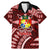 Malo e lelei Tonga Family Matching Mermaid Dress and Hawaiian Shirt Tongan Ngatu Pattern Red Version LT14 Dad's Shirt - Short Sleeve Red - Polynesian Pride