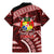 Malo e lelei Tonga Family Matching Mermaid Dress and Hawaiian Shirt Tongan Ngatu Pattern Red Version LT14 - Polynesian Pride