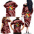 Malo e lelei Tonga Family Matching Off Shoulder Long Sleeve Dress and Hawaiian Shirt Tongan Ngatu Pattern Red Version LT14 - Polynesian Pride