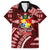 Malo e lelei Tonga Family Matching Off Shoulder Long Sleeve Dress and Hawaiian Shirt Tongan Ngatu Pattern Red Version LT14 Dad's Shirt - Short Sleeve Red - Polynesian Pride